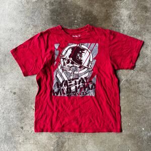 VINTAGE METAL MULLISHA SHIRT RED Y2K 00S SKULLS BONES LARGE